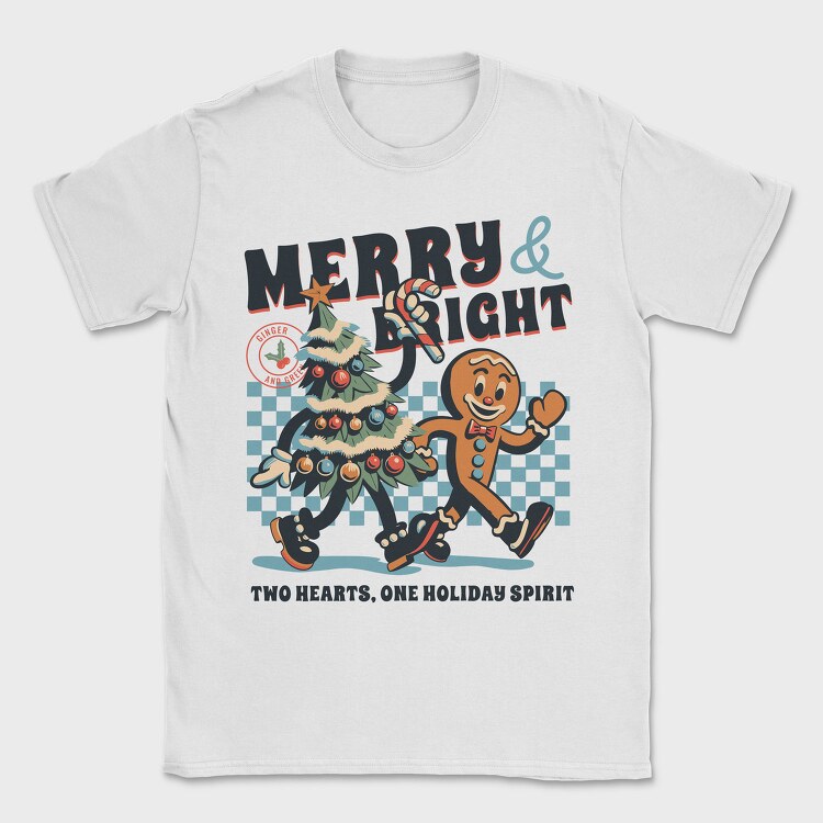 Merry and Bright Tree Cookie, Tricou Barbati (Unisex)