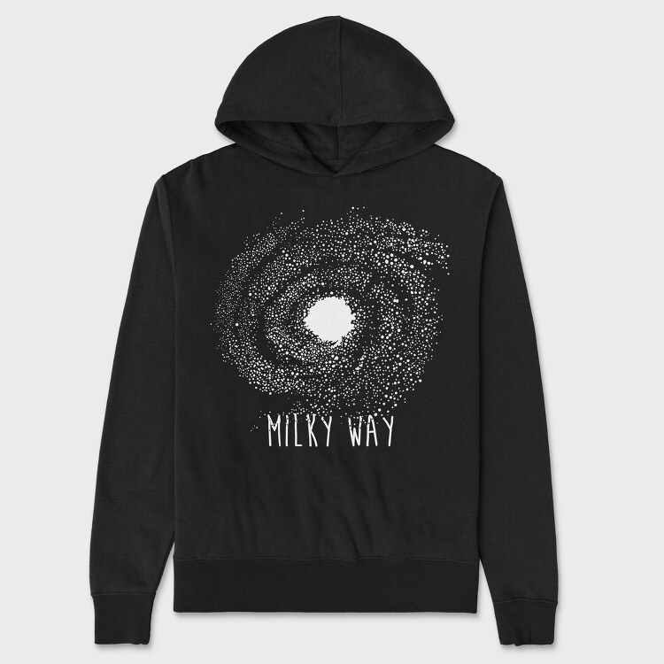Milky Way White, Hanorac Oversize Barbati (Unisex)