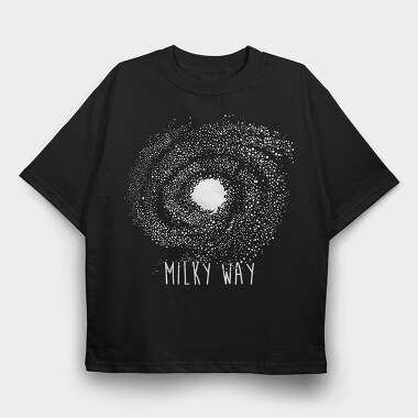 Milky Way White, Tricou Oversize Barbati (Unisex)