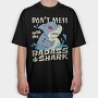 Badass Shark, Tricou Oversize Barbati (Unisex)