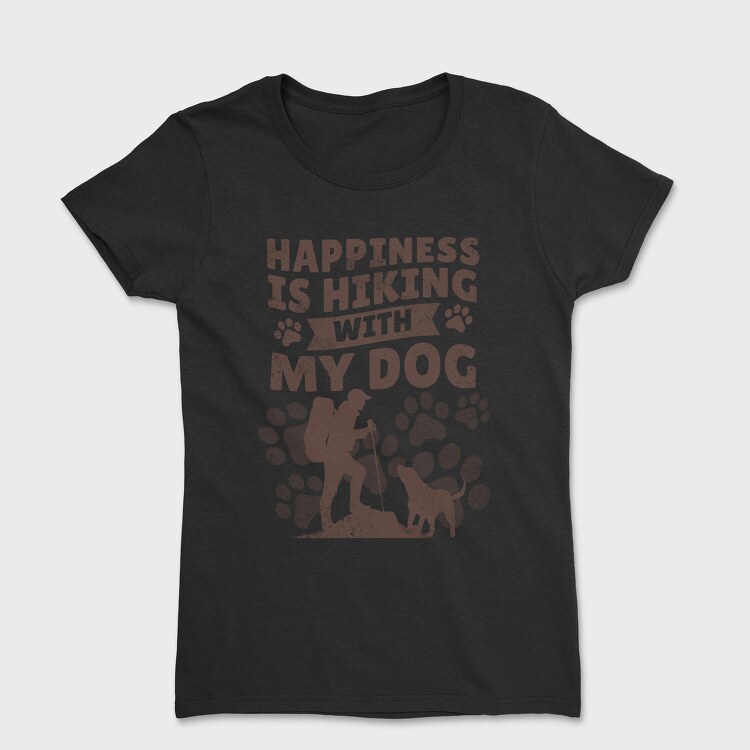 hiking with my dog mono, Tricou Femei