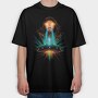 jesus and ufo, Tricou Oversize Barbati (Unisex)