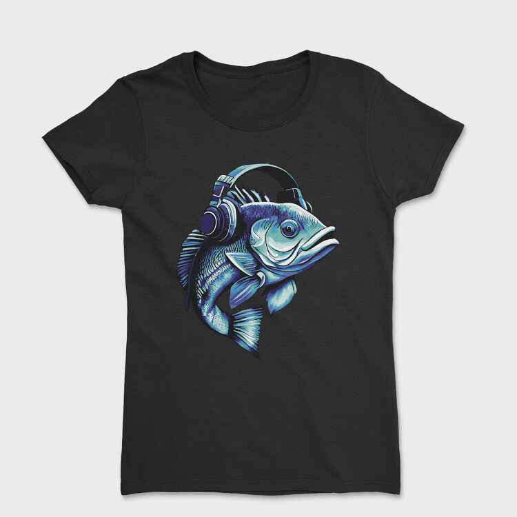 Bass Fish Headphones, Tricou Femei