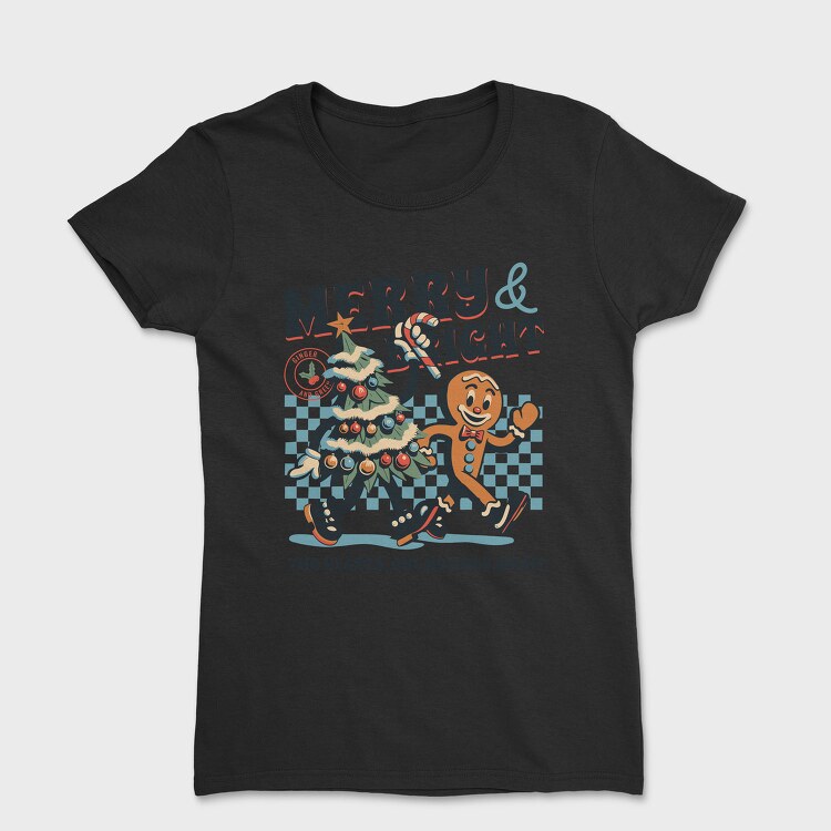 Merry and Bright Tree Cookie, Tricou Femei
