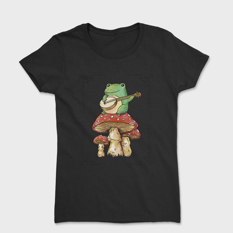 Banjo Frog on a Mushroom, Tricou Femei
