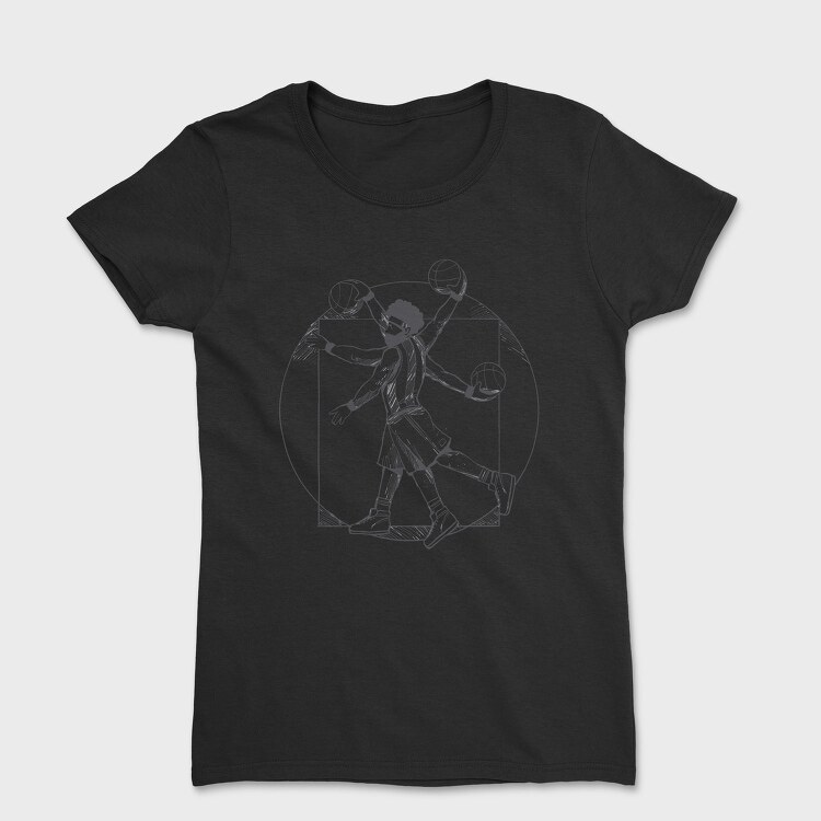 Basketball Vitruvian Man, Tricou Femei