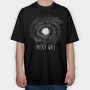 Milky Way White, Tricou Oversize Barbati (Unisex)