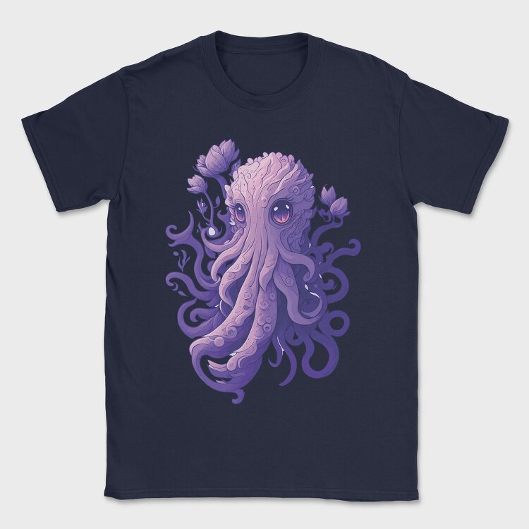 Purple Octopus, Tricou Barbati (Unisex)