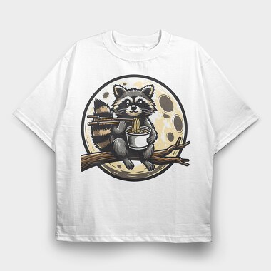 Racoon Noodles, Tricou Oversize Barbati (Unisex)
