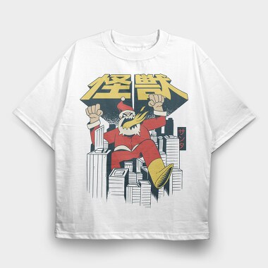 Santa Attack, Tricou Oversize Barbati (Unisex)