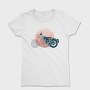 Vintage Geometric Motorbike, Tricou Femei