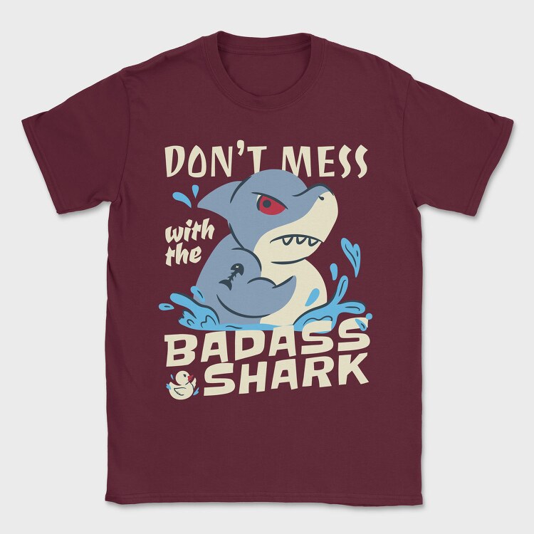 Badass Shark, Tricou Barbati (Unisex)
