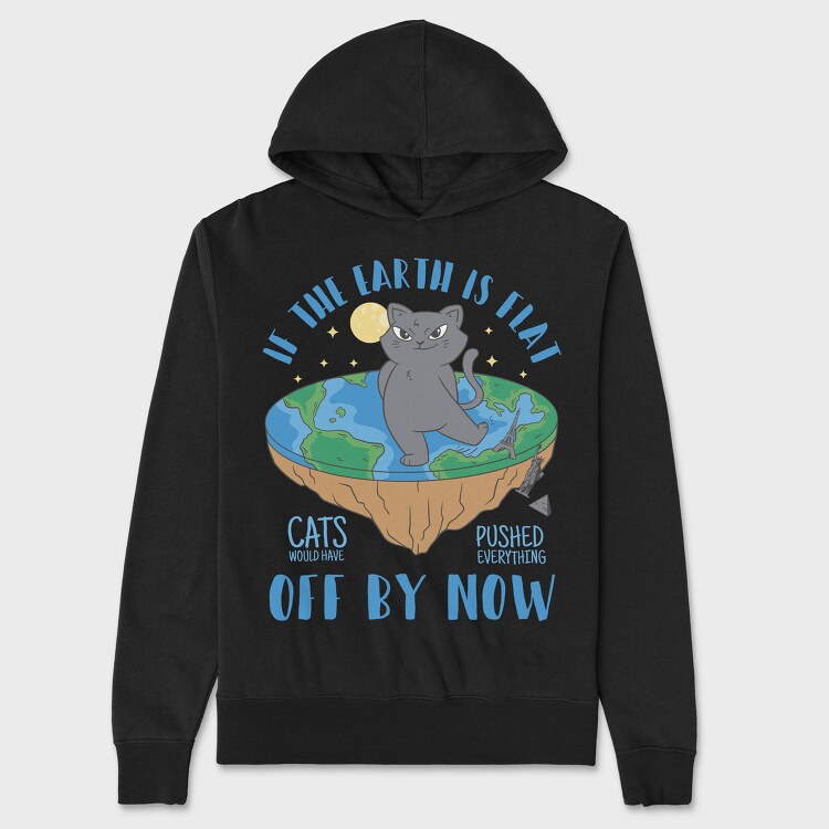 Bad Cat Flat Earth, Hanorac Oversize Barbati (Unisex)