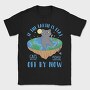 Bad Cat Flat Earth, Tricou Barbati (Unisex)