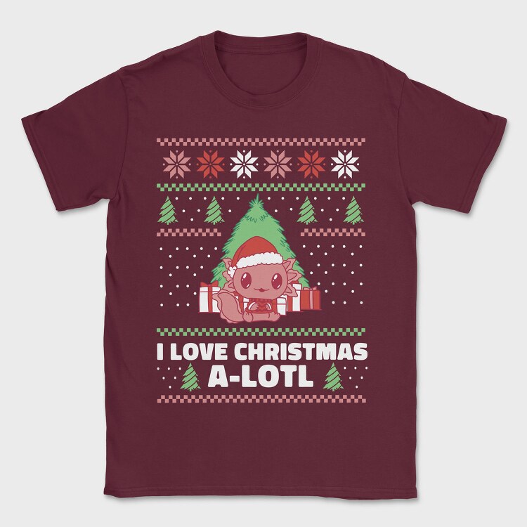 Axolotl Christmas, Tricou Barbati (Unisex)