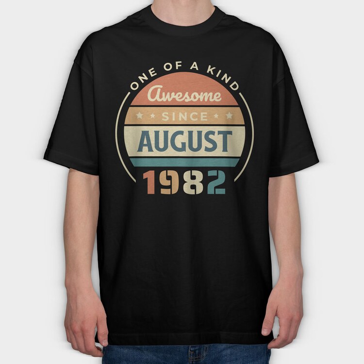 Awesome Since August, Tricou Oversize Barbati (Unisex)