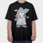 Oldman God Cartoon, Tricou Oversize Barbati (Unisex)