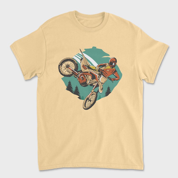 Motorcycle Winter, Tricou Barbati (Unisex)