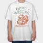 Santa Best Wishes, Tricou Oversize Barbati (Unisex)