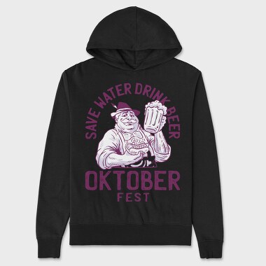 Save Water Oktoberfest, Hanorac Oversize Barbati (Unisex)