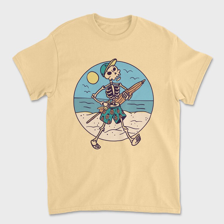 Skeleton Beach Sunshade, Tricou Barbati (Unisex)