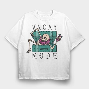 Skeleton Vacay, Tricou Oversize Barbati (Unisex)