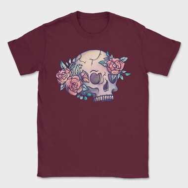 Tattoo Skull Flowers, Tricou Barbati (Unisex)