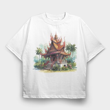 Thai Pavilione, Tricou Oversize Barbati (Unisex)