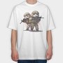 sloths guns, Tricou Oversize Barbati (Unisex)