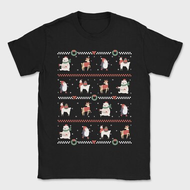 Ugly Sweater Christmas Animals, Tricou Barbati (Unisex)
