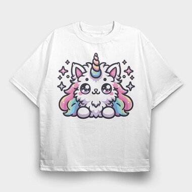 Unicorn Cute, Tricou Oversize Barbati (Unisex)