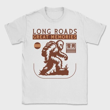 Yeti Long Roads, Tricou Barbati (Unisex)