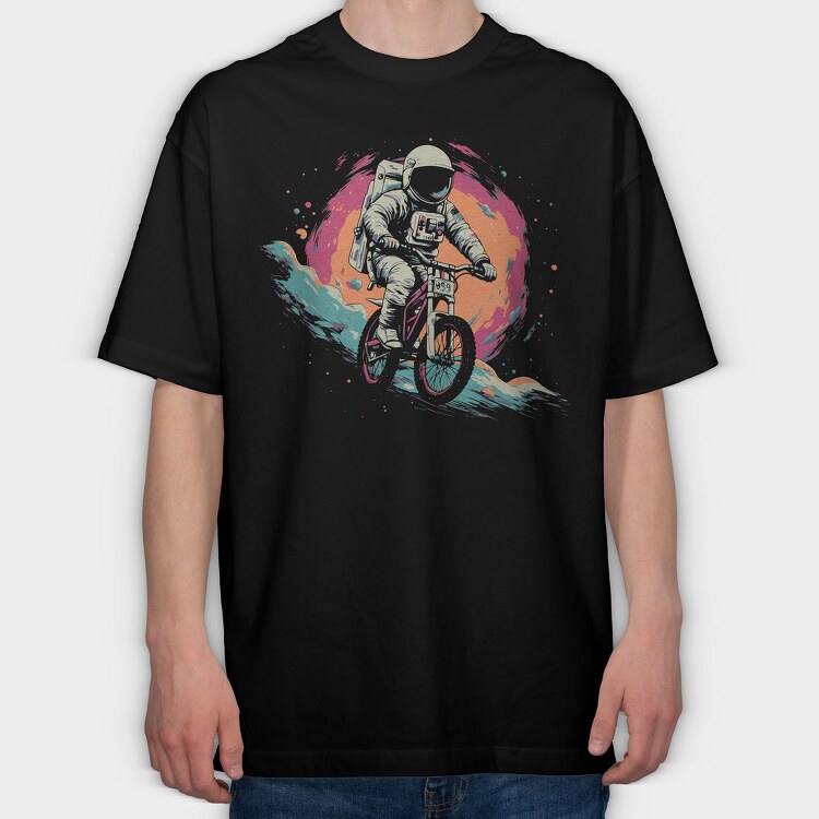 Astronaut Bike, Tricou Oversize Barbati (Unisex)