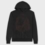 Cocker Illustration Spaniel Dog, Hanorac Oversize Barbati (Unisex)