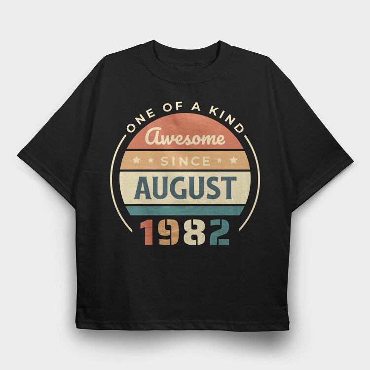 Awesome Since August, Tricou Oversize Barbati (Unisex)