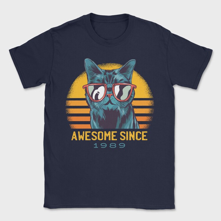 Awesome Cat Since, Tricou Barbati (Unisex)
