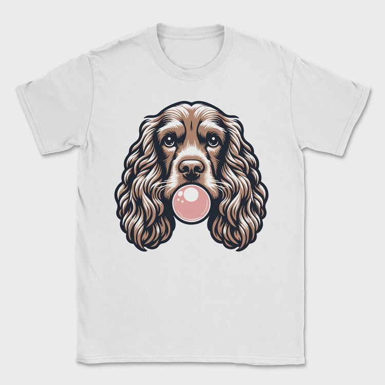 Cocker Spaniel Chewing Gum, Tricou Barbati (Unisex)