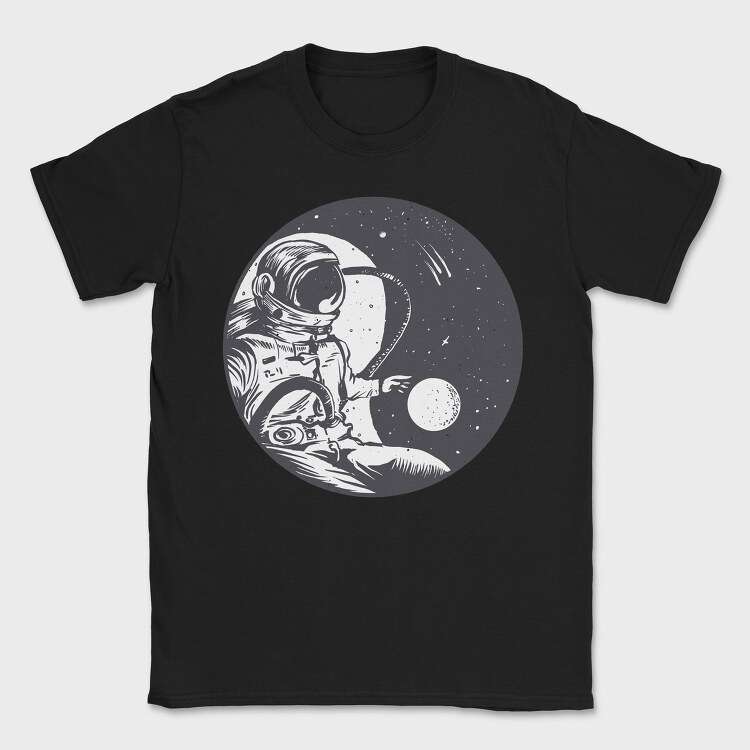 Astronaut Yin Yang, Tricou Barbati (Unisex)