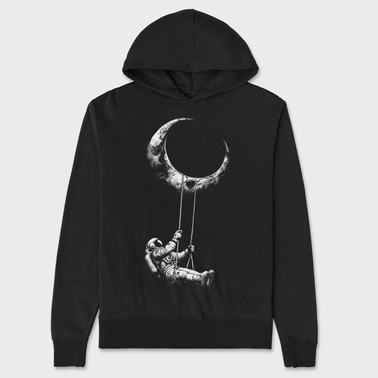 Astronaut Swinging, Hanorac Oversize Barbati (Unisex)