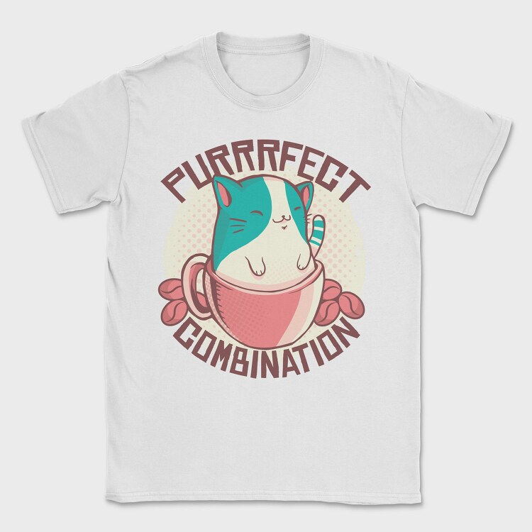 Coffee Cat Combination Mug Purrr Combo, Tricou Barbati (Unisex)