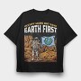Astronaut in Mars, Tricou Oversize Barbati (Unisex)