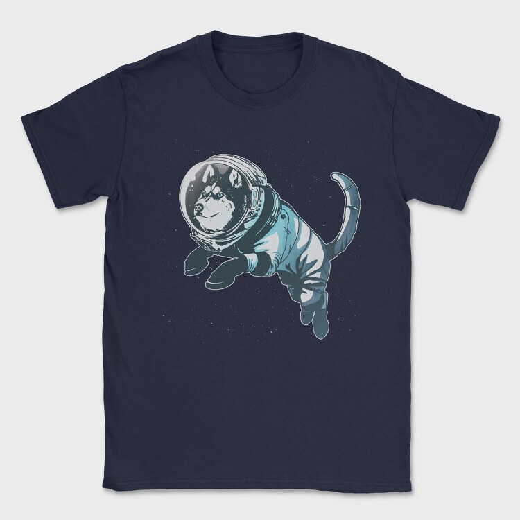 Astronaut Husky, Tricou Barbati (Unisex)