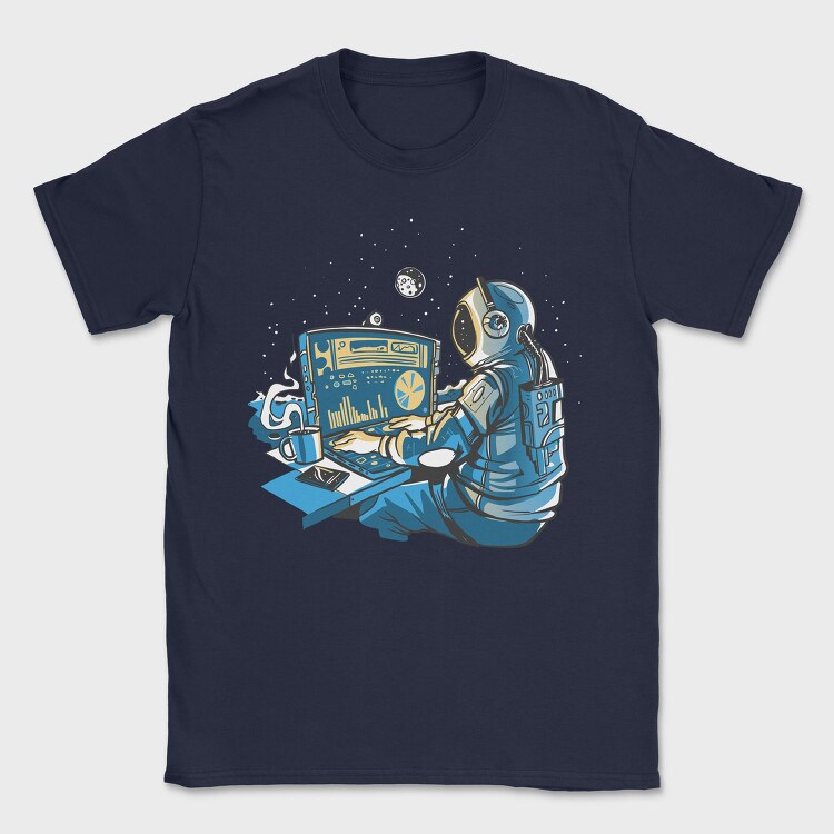 Astronaut Computer, Tricou Barbati (Unisex)
