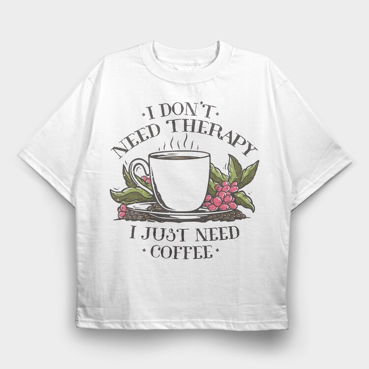 Coffee Drink And Grapes Coffecup, Tricou Oversize Barbati (Unisex)