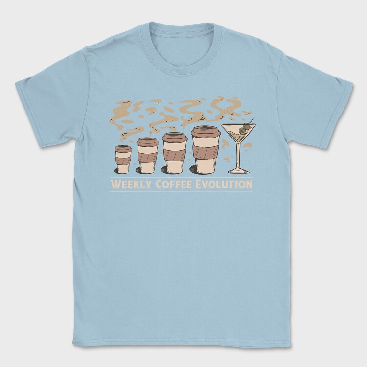 Coffee Drink Evolution Weekly, Tricou Barbati (Unisex)