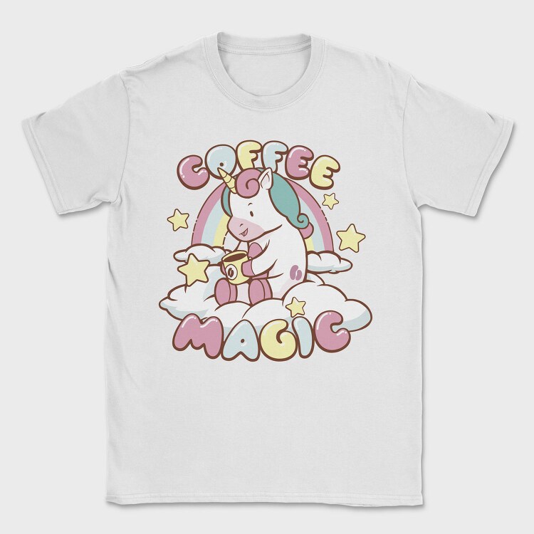 Coffee Magic Unicorn, Tricou Barbati (Unisex)