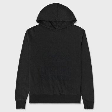 Coffee Quote, Hanorac Oversize Barbati (Unisex)