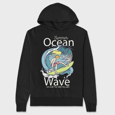 Beach Surfing, Hanorac Oversize Barbati (Unisex)