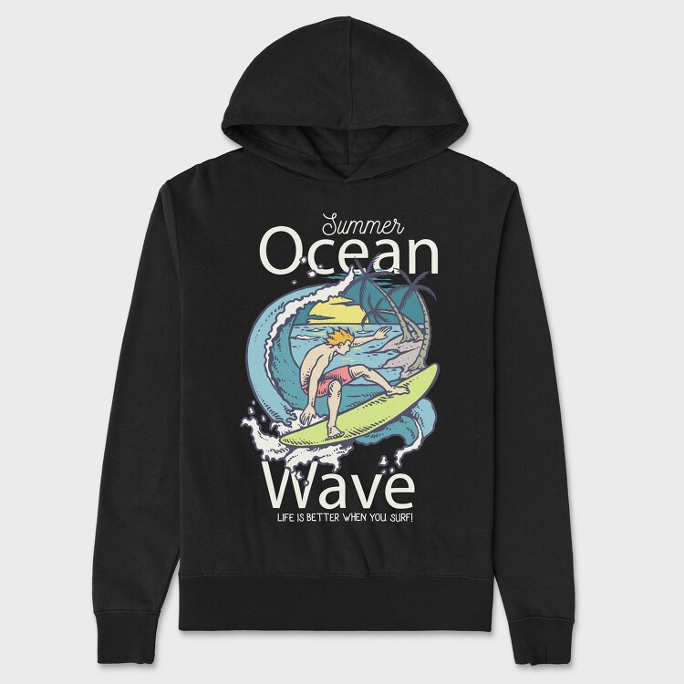 Beach Surfing, Hanorac Oversize Barbati (Unisex)