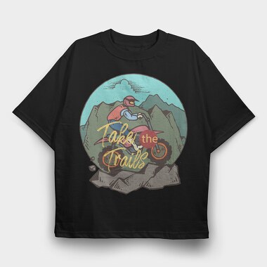 Off Road Moto, Tricou Oversize Barbati (Unisex)